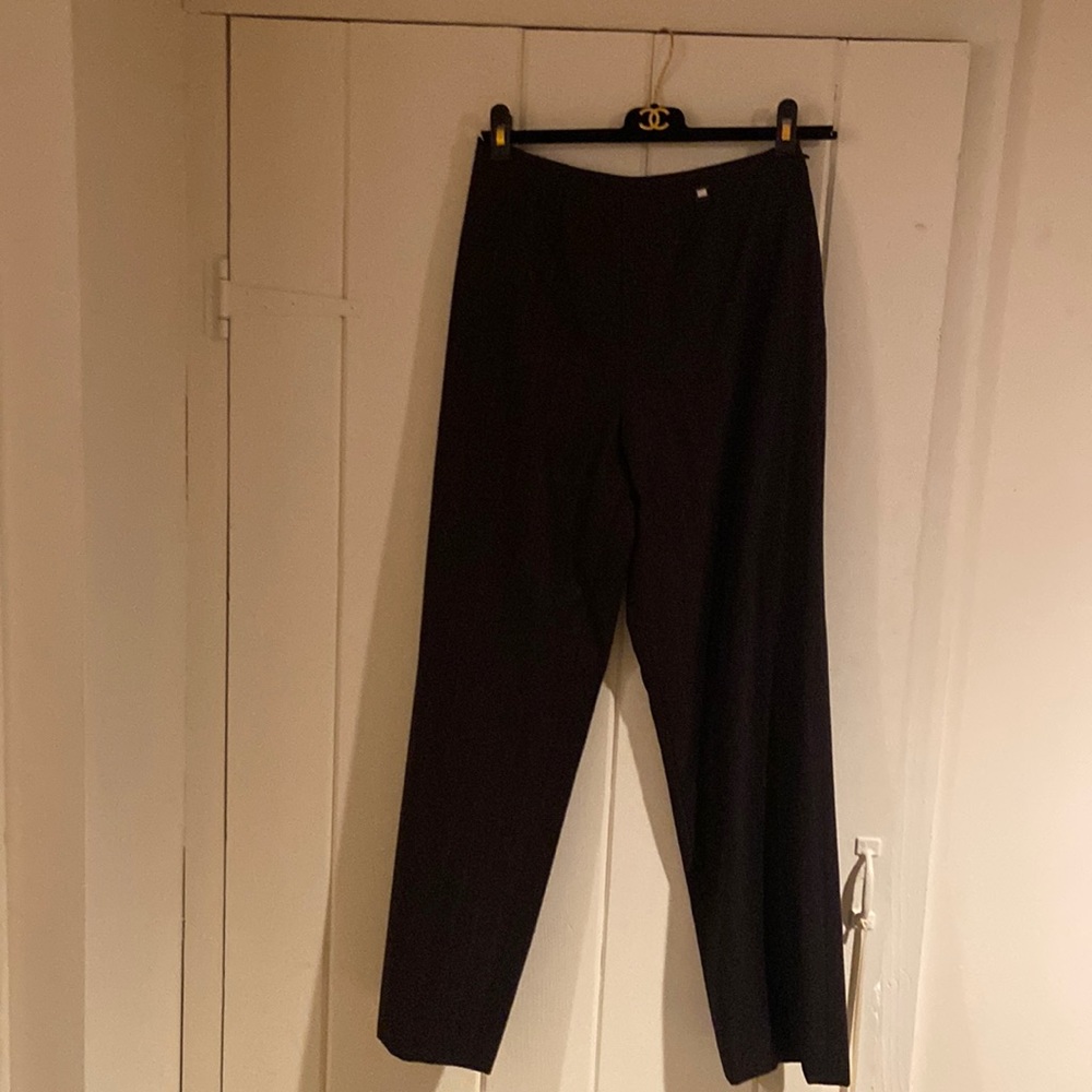 Chanel wool pinstriped pants